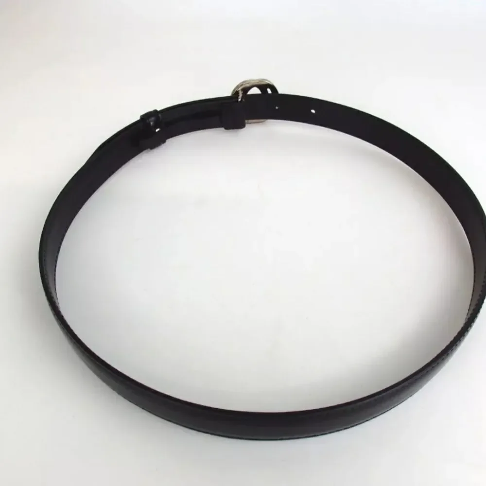 Authentic GUCCI 036.2194.0980.5 Interlocking Small GG 70/28 Leather Belt [Used]